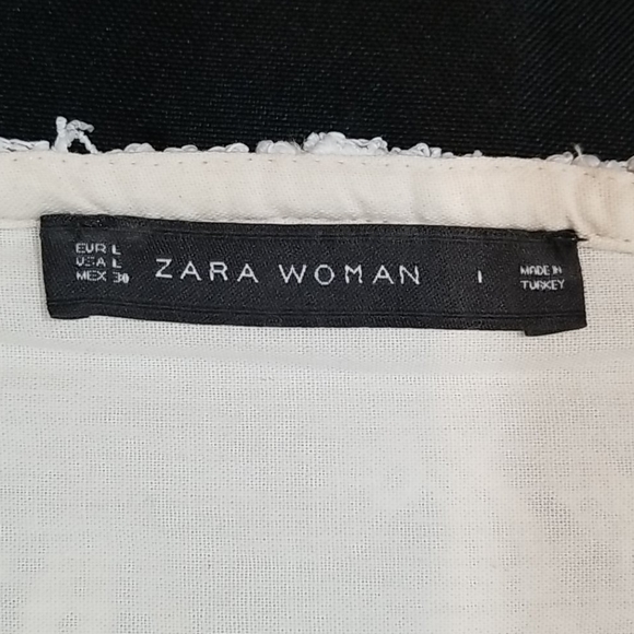 Zara Woman Laced cream beige mini Skirt. L - Picture 7 of 10